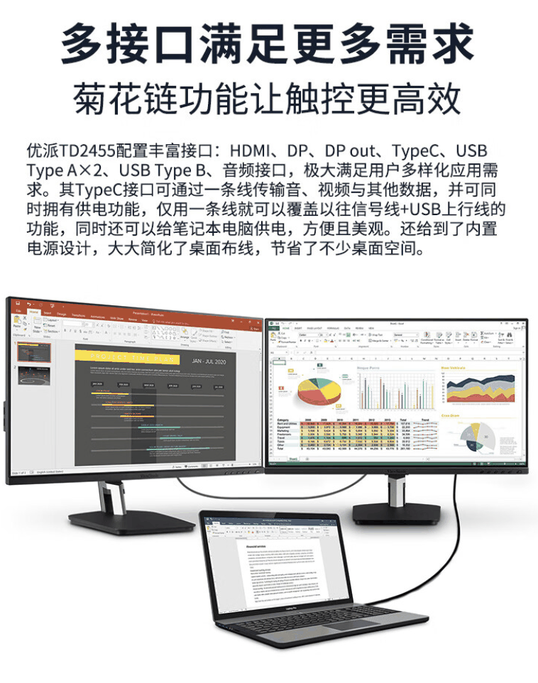 优派推出“TD2455”23.8 英寸商用显示器：1080P 60Hz 十点触控，2999 元