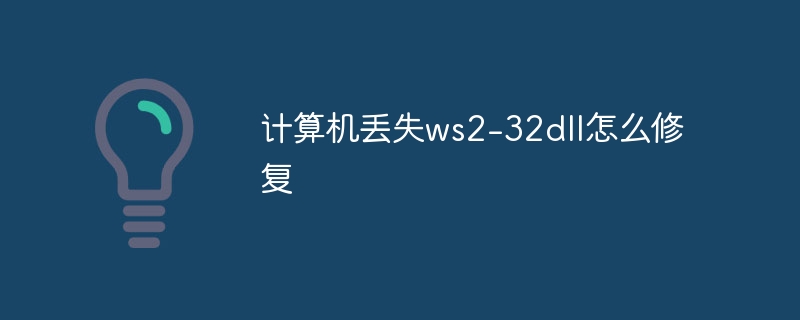 计算机丢失ws2