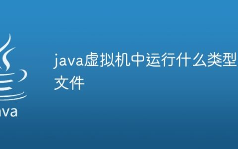 java虚拟机中运行什么类型文件
