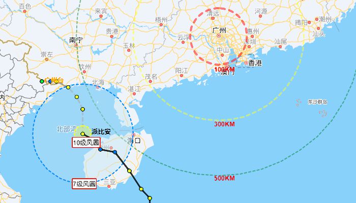 广州台风最新消息今天  4号台风“派比安”余威仍在广州或有雷雨发货