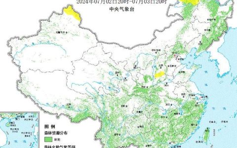 2024年7月3日森林火险气象预报：山西内蒙古的部分地区森林火险气象等级较高