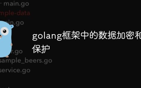 golang框架中的数据加密和保护