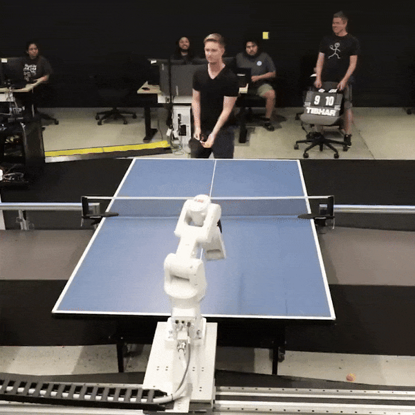 DeepMind机器人打乒乓球,正手、反手溜到飞起,全胜人类初学者插图1 DeepMind机器人打乒乓球,正手、反手溜到飞起,全胜人类初学者