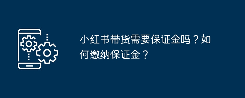 小红书带货需要保证金吗?如何缴纳保证金?插图 小红书带货需要保证金吗?如何缴纳保证金?