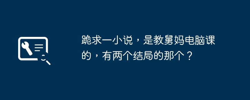 跪求一小说，是教舅妈电脑课的，有两个结局的那个？