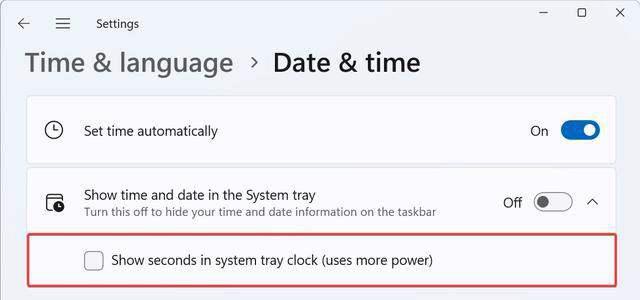 又换位置! 微软调整 Win11 系统托盘时钟秒数设置位置插图 又换位置! 微软调整 Win11 系统托盘时钟秒数设置位置插图