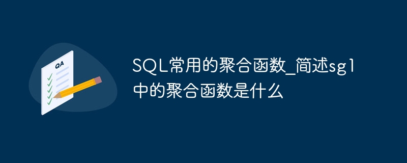SQL常用的聚合函数？简述sg1中的聚合函数是什么