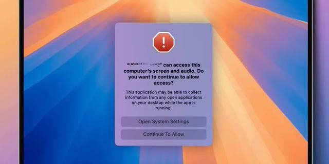 苹果macOS 15 Sequoia增强安全:屏幕访问权限每周需重新授权