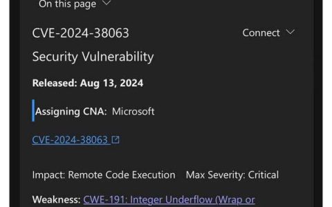 尽快安装补丁! Win10/Win11 被曝 9.8 分漏洞:影响所有启用 IPv6 系统
