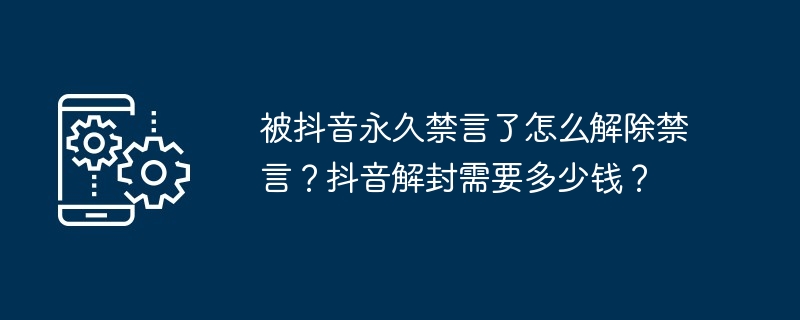 被抖音永久禁言了怎么解除禁言?抖音解封需要多少钱?插图 被抖音永久禁言了怎么解除禁言?抖音解封需要多少钱?