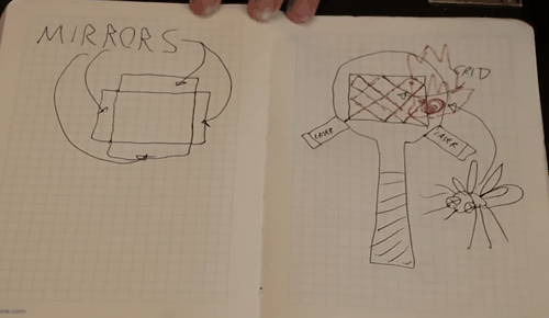 小伙用激光网杀蚊子：有生化危机的感觉了！