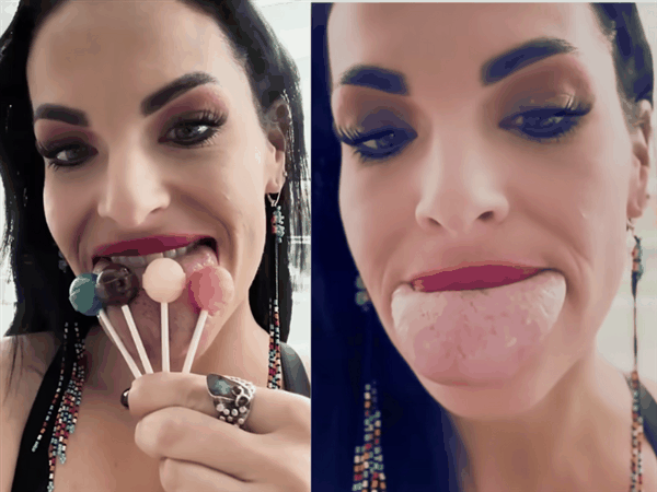 长宽都有7.9cm、可同时舔4颗棒棒糖:美国女子舌头太猛了插图1 长宽都有7.9cm、可同时舔4颗棒棒糖:美国女子舌头太猛了