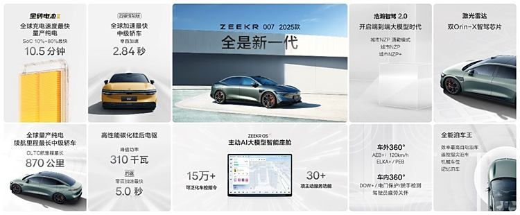 2025款极氪001、极氪007全能上市,售价20.99万元起!