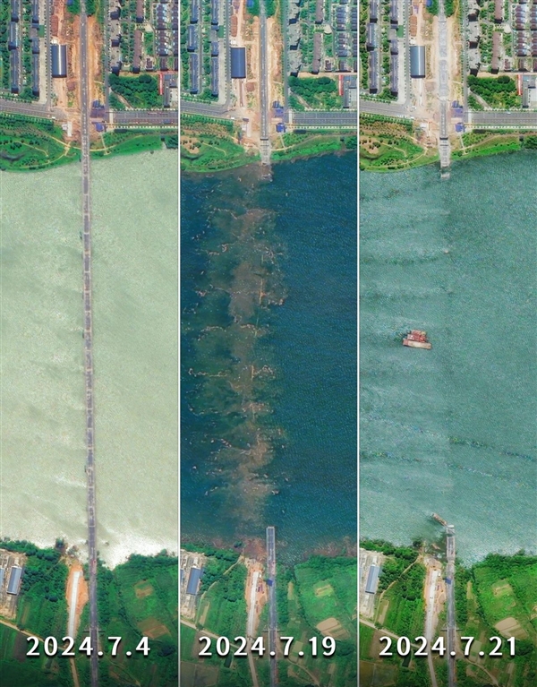 吉林一号卫星记录吉水赣江大桥爆破:1057米瞬间没了插图3 吉林一号卫星记录吉水赣江大桥爆破:1057米瞬间没了