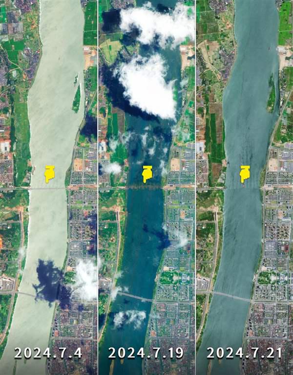 吉林一号卫星记录吉水赣江大桥爆破:1057米瞬间没了插图2 吉林一号卫星记录吉水赣江大桥爆破:1057米瞬间没了