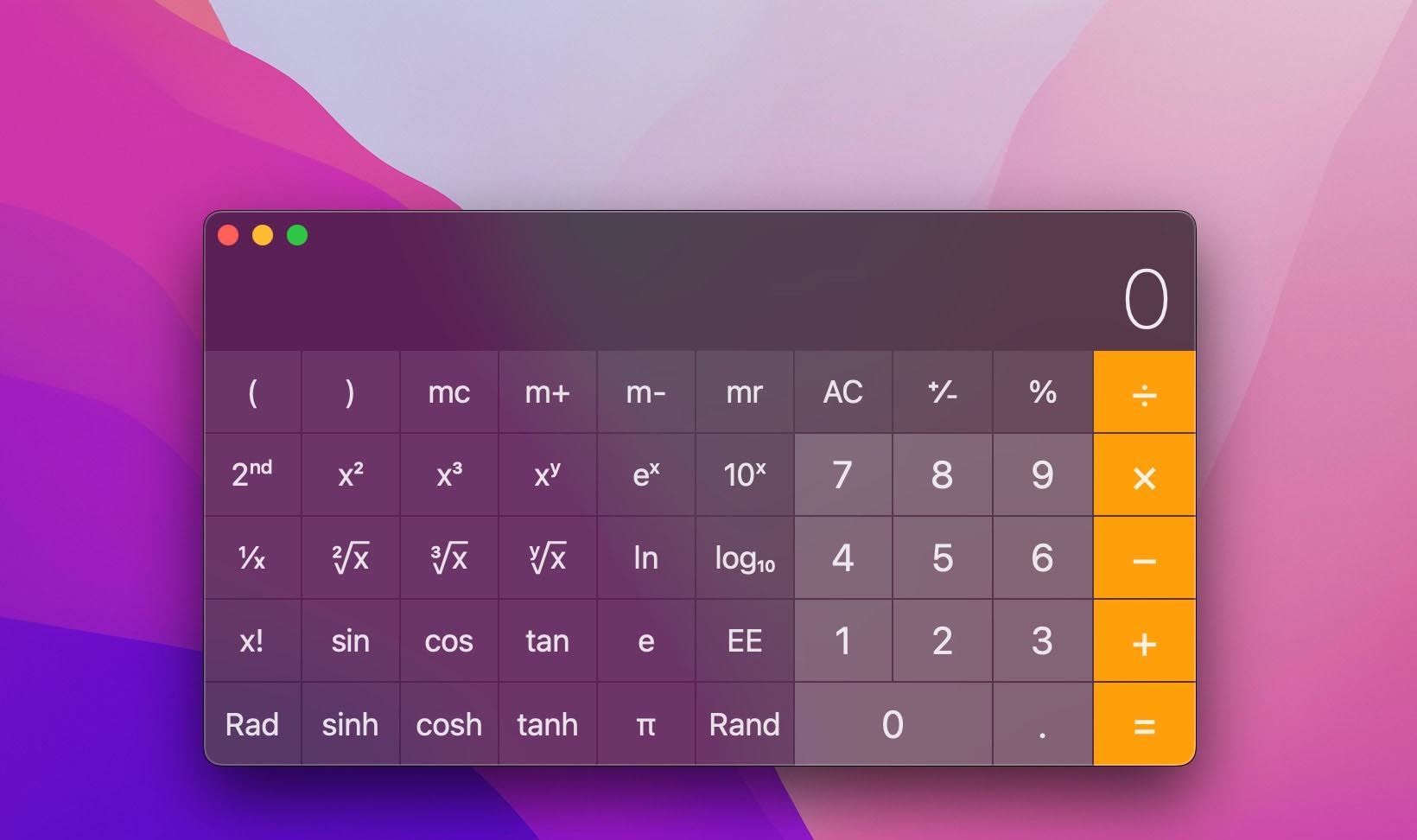 如何启用隐藏的macOS科学计算器? mac科学计算器快捷键用法插图2