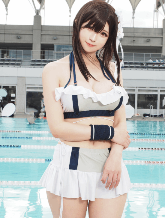 日本萌妹COS《最终幻想7》蒂法:清凉泳装 身材火辣插图2 日本萌妹COS《最终幻想7》蒂法:清凉泳装 身材火辣