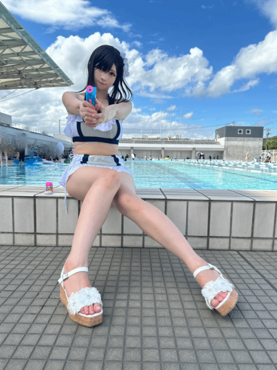 日本萌妹COS《最终幻想7》蒂法:清凉泳装 身材火辣插图5 日本萌妹COS《最终幻想7》蒂法:清凉泳装 身材火辣