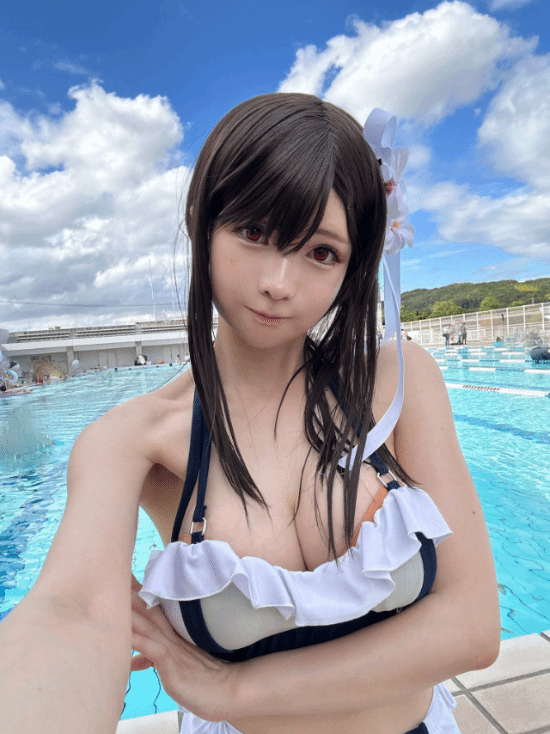日本萌妹COS《最终幻想7》蒂法:清凉泳装 身材火辣插图4 日本萌妹COS《最终幻想7》蒂法:清凉泳装 身材火辣