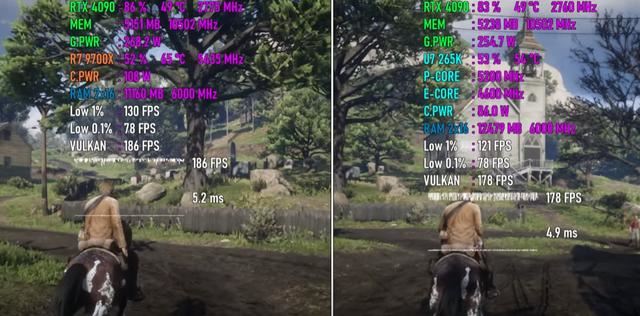 Core Ultra 7 265K和Ryzen 7 9700X怎么选? 七款游戏性能测评插图6