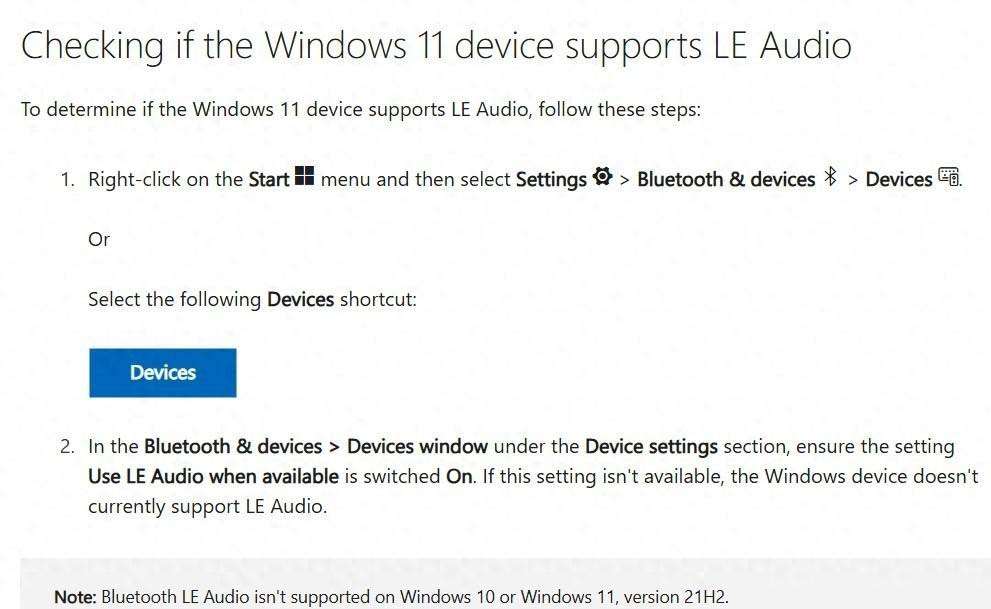 微软更新Win11蓝牙LE音频支持要求! 看看你的设备支持吗插图 微软更新Win11蓝牙LE音频支持要求! 看看你的设备支持吗插图