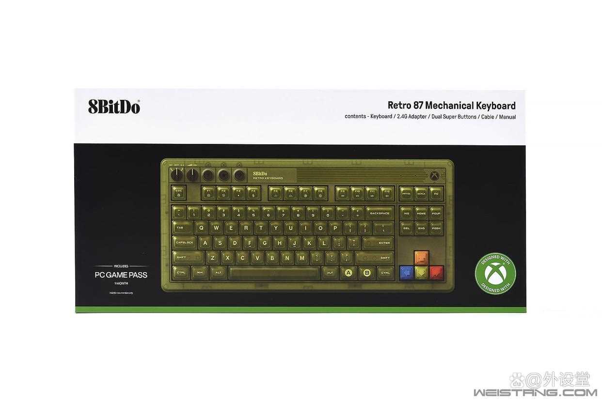 复古与科技的碰撞! 八位堂 Retro 87X 三模无线机械键盘详细评测插图1