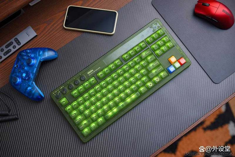 复古与科技的碰撞! 八位堂 Retro 87X 三模无线机械键盘详细评测插图66