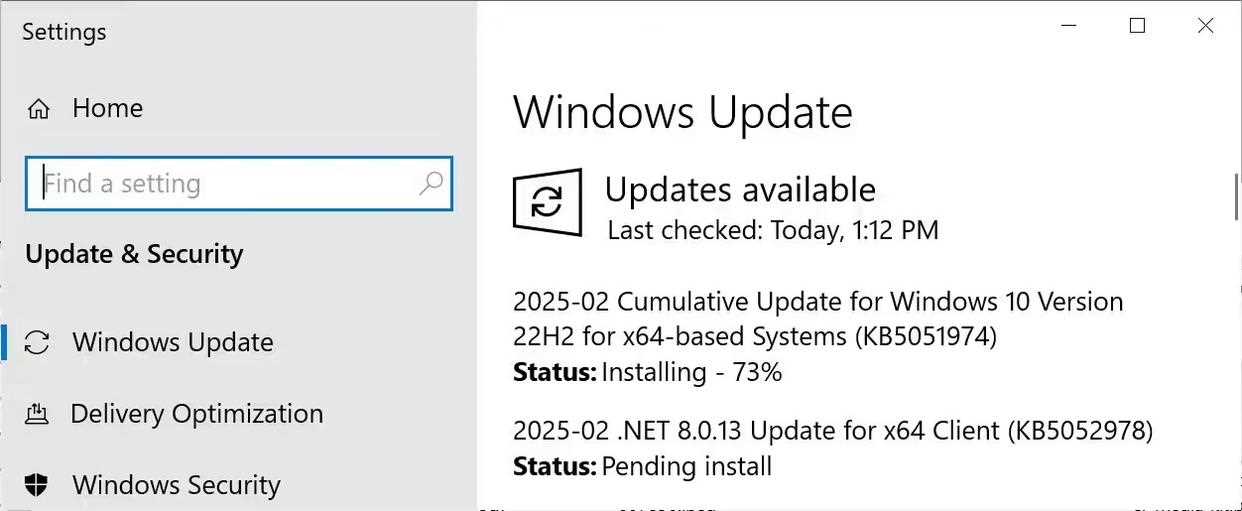 Win10 22H2二月累积更新KB5051974导致开始菜单出现故障插图