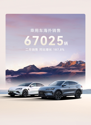 比亚迪 2 月稳坐销冠宝座：超 32 万辆佳绩，同比增长164%插图2
