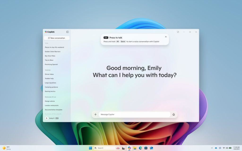 Win11 Copilot 更新: 按住 Alt + 空格键两秒 可启动 AI 语音对话插图2