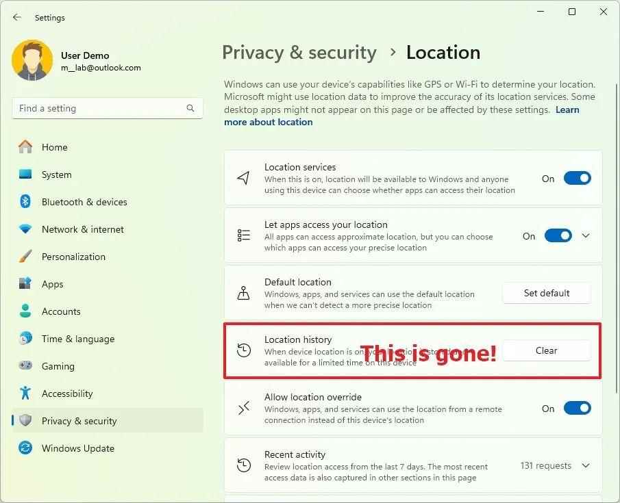 Win11 Canary 27813 预览版今日发布:移除Cortana位置历史功能插图1