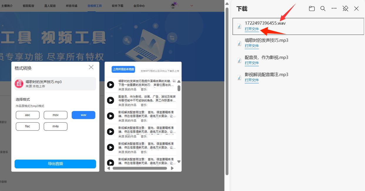 格式不兼容怎么办? 配音鱼快速改变音频文件的格式的技巧插图6