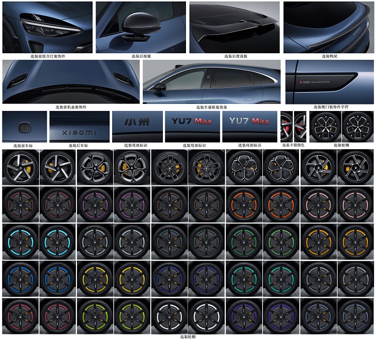 20多种轮毂可选？小米YU7更多细节曝光插图