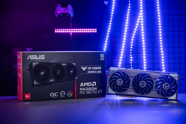 4K游戏利器！华硕TUF GAMING RX 9070XT显卡