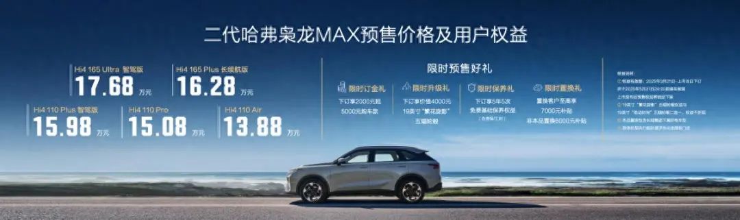 二代哈弗枭龙MAX开启预售，预售价13.88万起插图