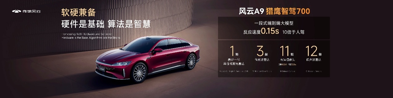 奇瑞风云A9开启盲订，搭载高通 8255 芯片+猎鹰智驾 700！插图2