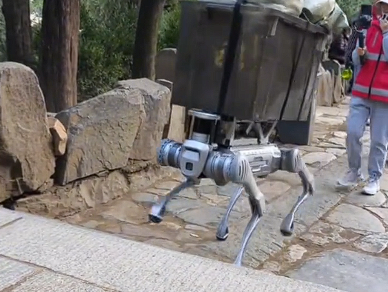 官方回应泰山机器狗将取代挑山工：取代不了 只是运送垃圾