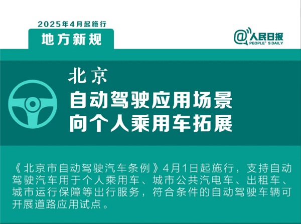 明日起 北京自动驾驶应用场景用向个人乘用车拓展