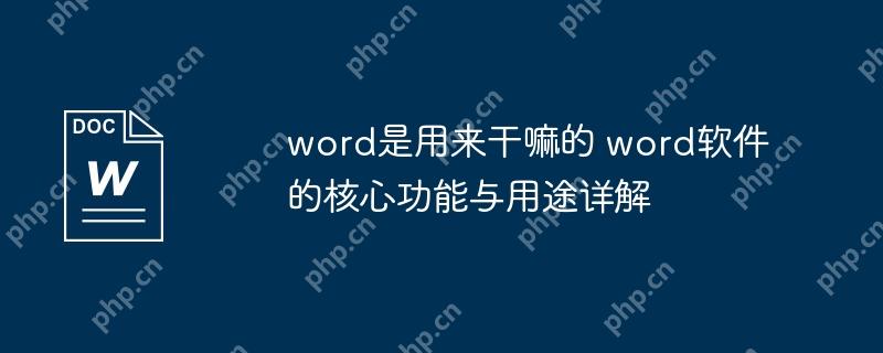 word是用来干嘛的 word软件的核心功能与用途详解插图 word是用来干嘛的 word软件的核心功能与用途详解