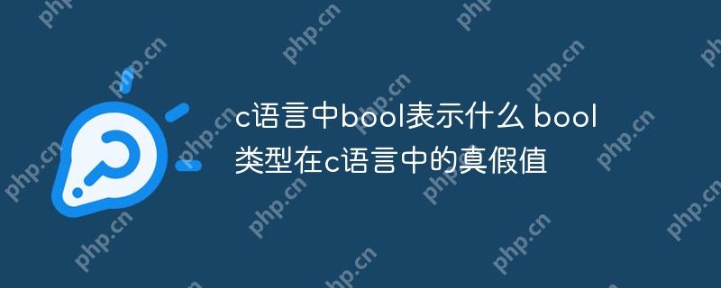 c语言中bool表示什么 bool类型在c语言中的真假值