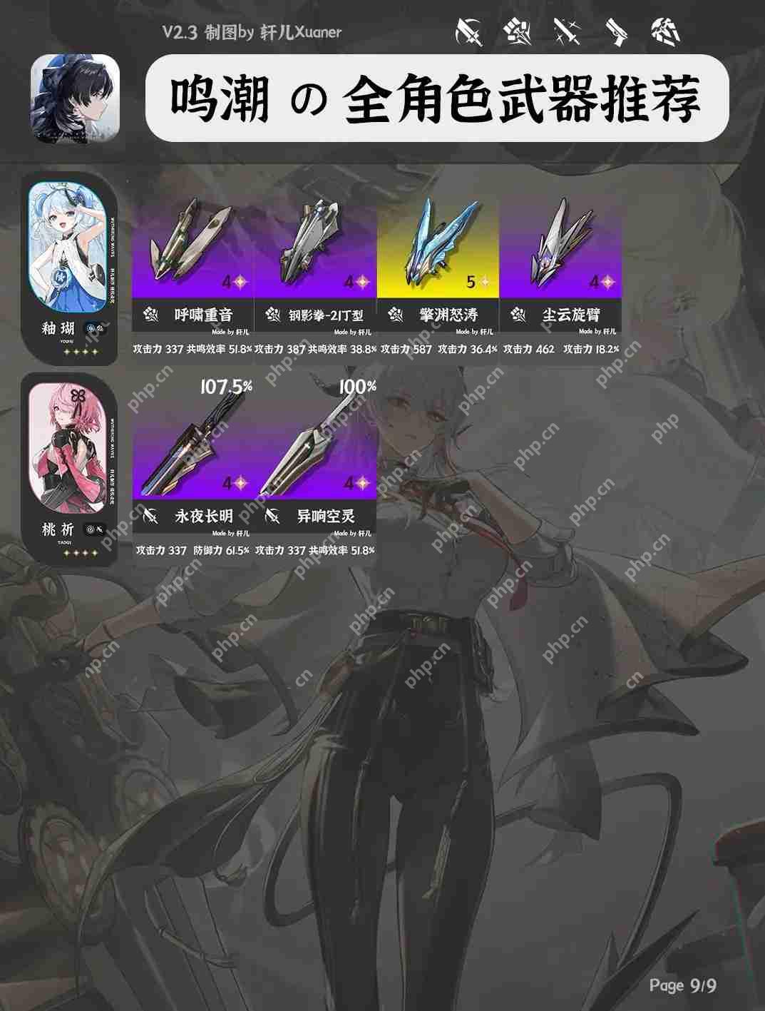 鸣潮V2.3全角色武器推荐大全