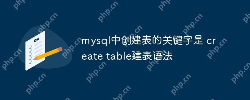 mysql中创建表的关键字是 create table建表语法