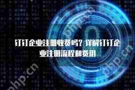 公司注册钉钉收费情况