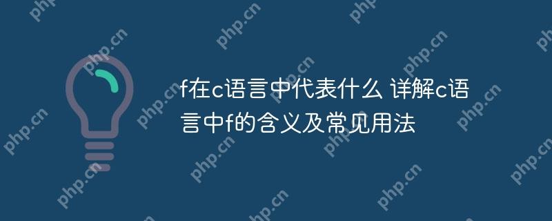 f在c语言中代表什么 详解c语言中f的含义及常见用法