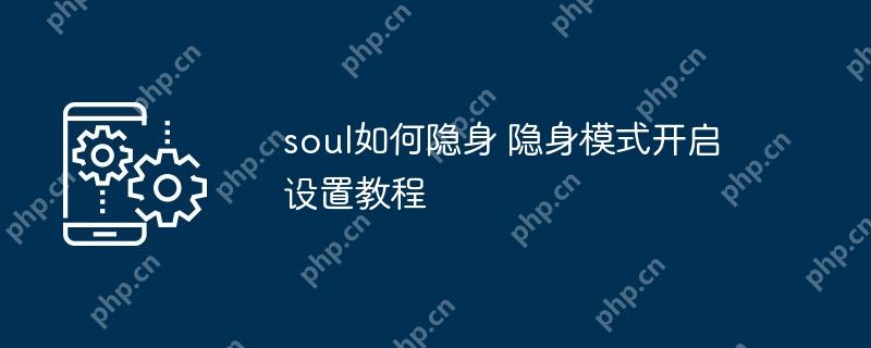 soul如何隐身 隐身模式开启设置教程