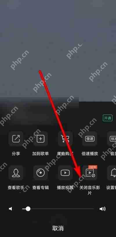 QQ音乐音乐影片如何取消