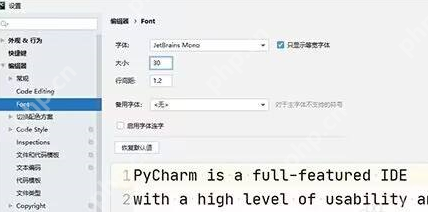 PyCharm怎么调整字号？PyCharm调整字号的方法
