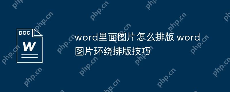 word里面图片怎么排版 word图片环绕排版技巧