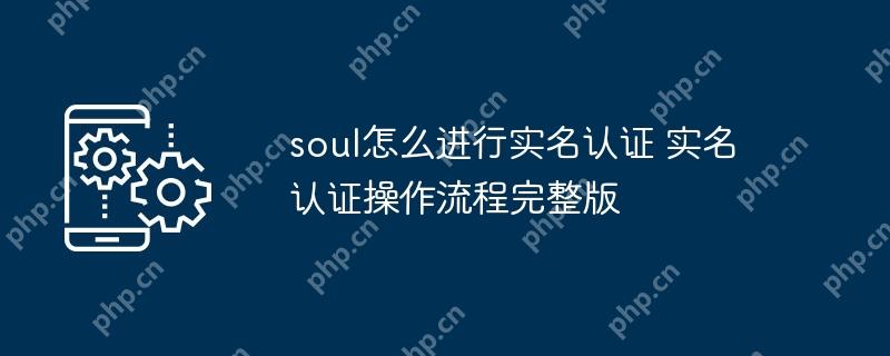 soul怎么进行实名认证 实名认证操作流程完整版
