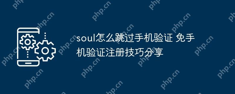 soul怎么跳过手机验证 免手机验证注册技巧分享